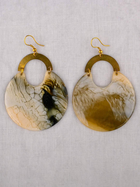 Round Plastic Fashion Earrings